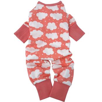 CuddlePup Dog Pajamas Coral Fluffy Clouds