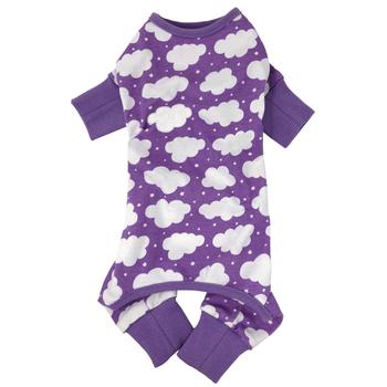 CuddlePup Dog Pajamas Purple Fluffy Clouds