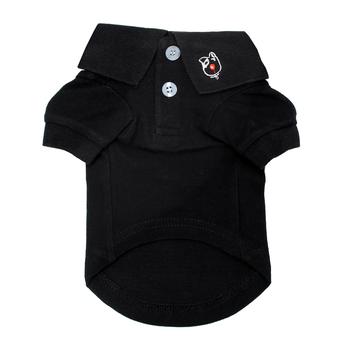 solid dog polo jet black