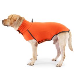 Dog Clothes Dog Anxiety Vest Turtlenecks Puppy Jacket For Small Medium Dogs Cats Winter Warm Sweatshirt Pet Soothing Clothing (Color: Orange)