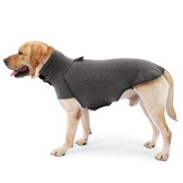 Dog Clothes Dog Anxiety Vest Turtlenecks Puppy Jacket For Small Medium Dogs Cats Winter Warm Sweatshirt Pet Soothing Clothing (Color: Gray)