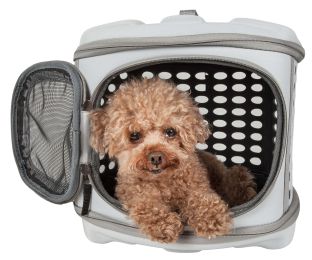 Circular Shelled Perforate Lightweight Collapsible Military Grade Transporter Pet Carrier (SKU: B33GYMD)