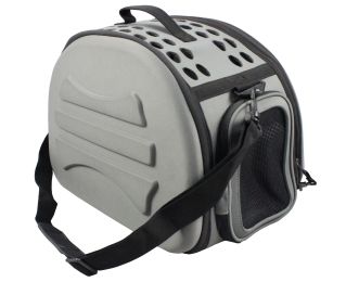 Narrow Shelled Lightweight Collapsible Military Grade Transportable Designer Pet Carrier (SKU: B52DGYMD)