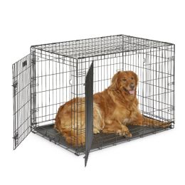 Household Mobile Folding Metal Pet Cat Dog Cage (Color: As pic show)